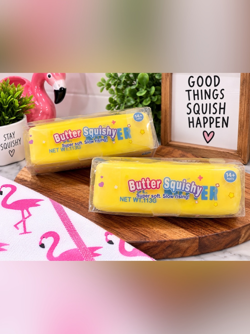 Butter Squishy Toy Set of 2 – Super Soft Slow Rising Sensory Fidget